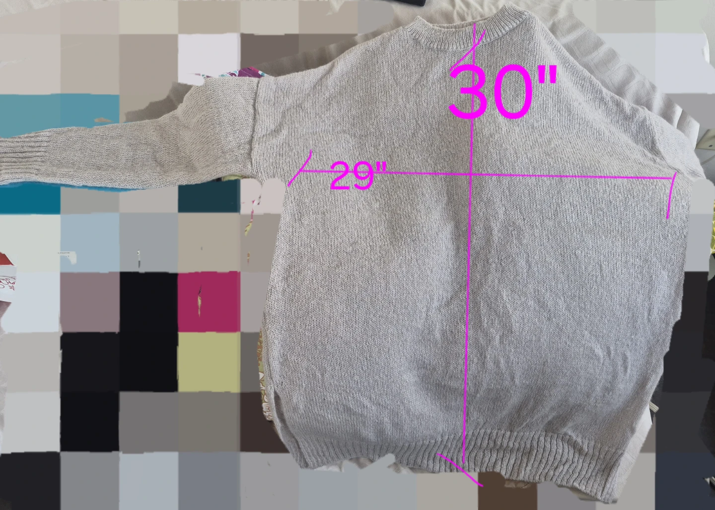 Grey Knit Sweater (Size: 30") - photo 2