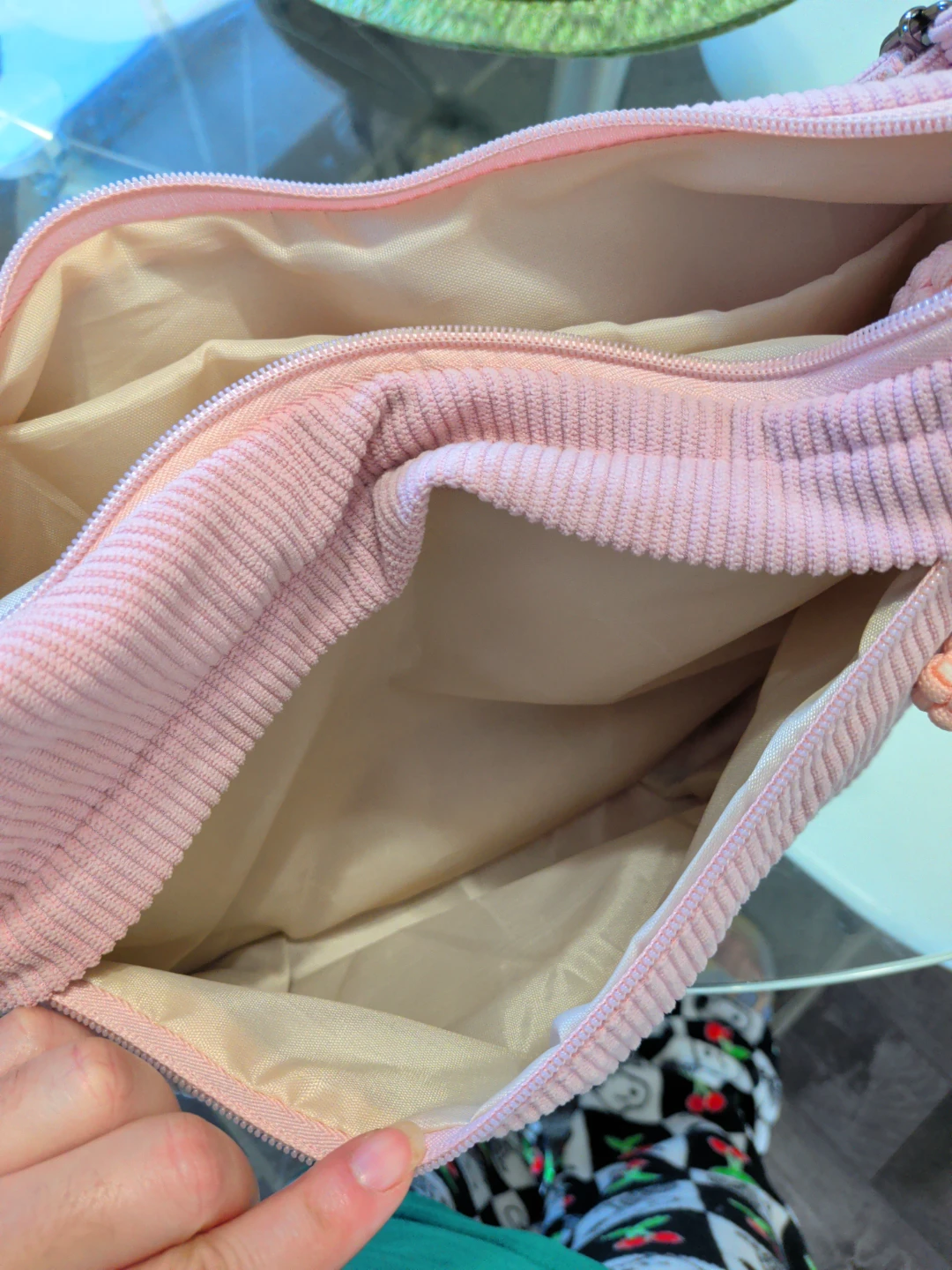 Pink Corduroy Crossbody Bag - photo 3