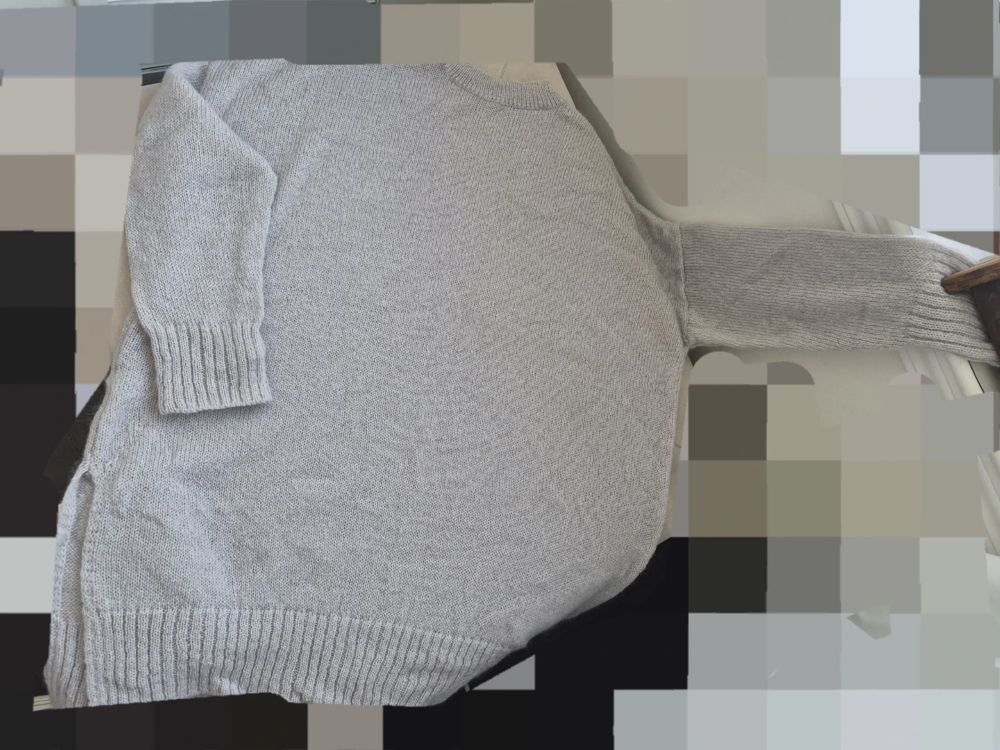 Grey Knit Sweater (Size: 30") - photo 3