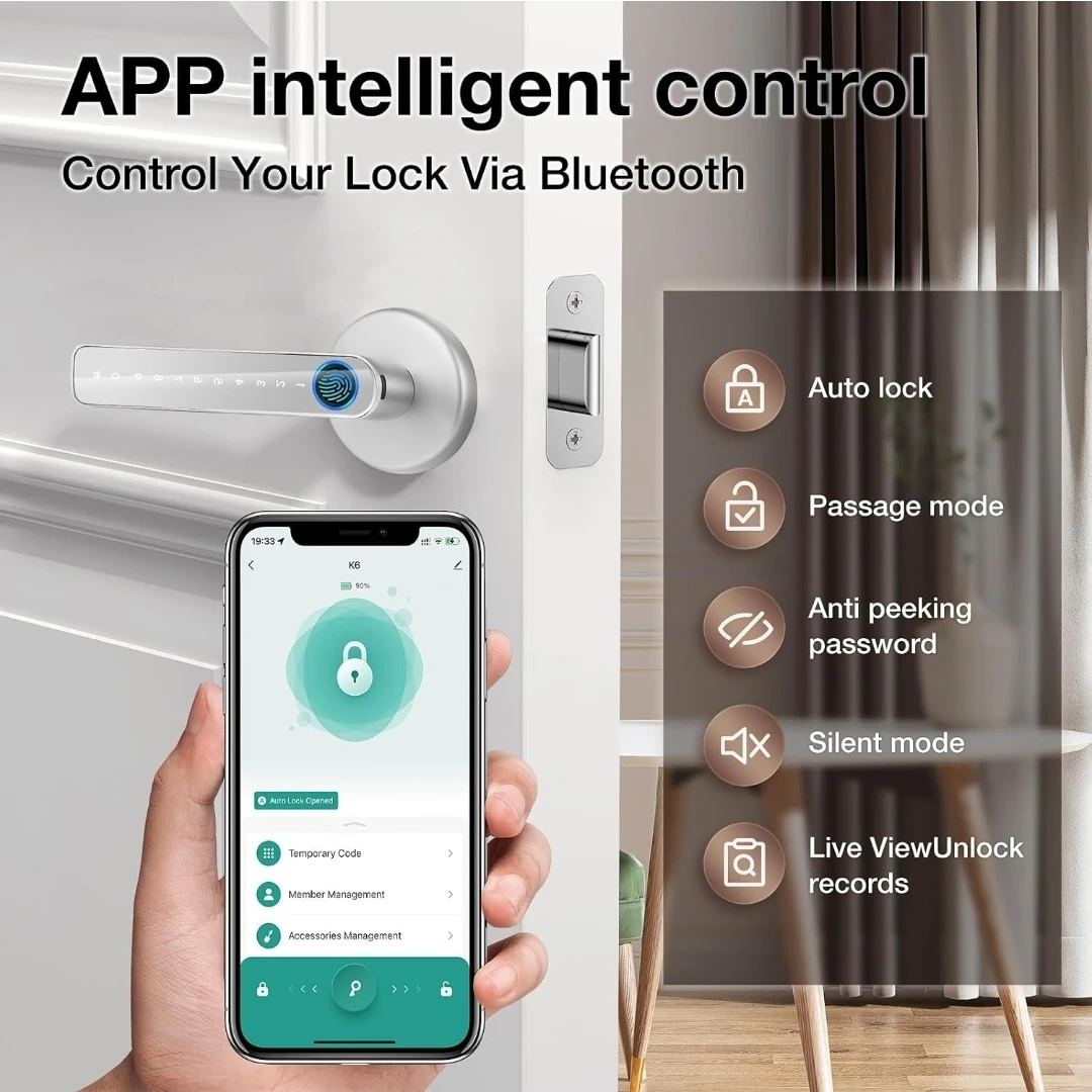 TEKXDD 6-in-1 Fingerprint Door Lock - photo 4