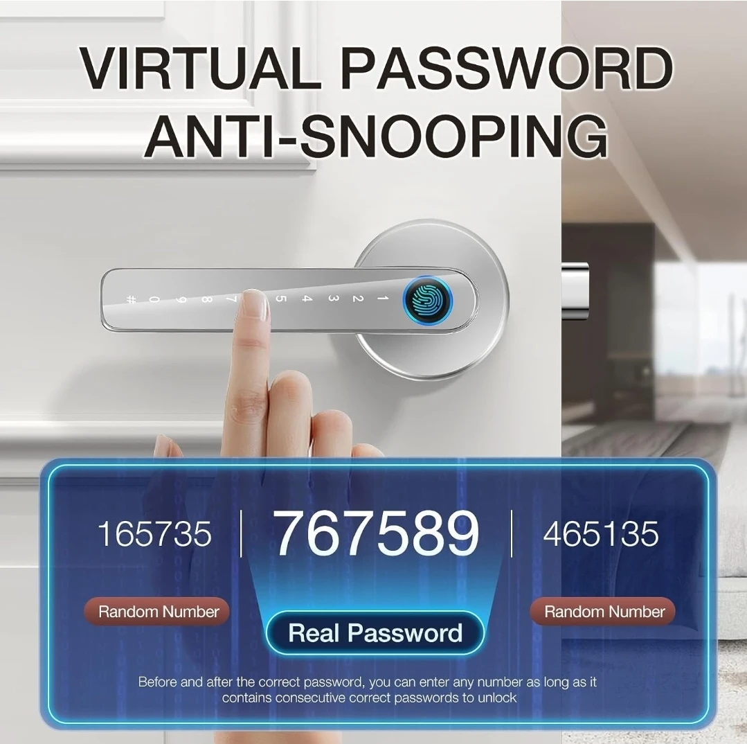 TEKXDD 6-in-1 Fingerprint Door Lock - photo 5