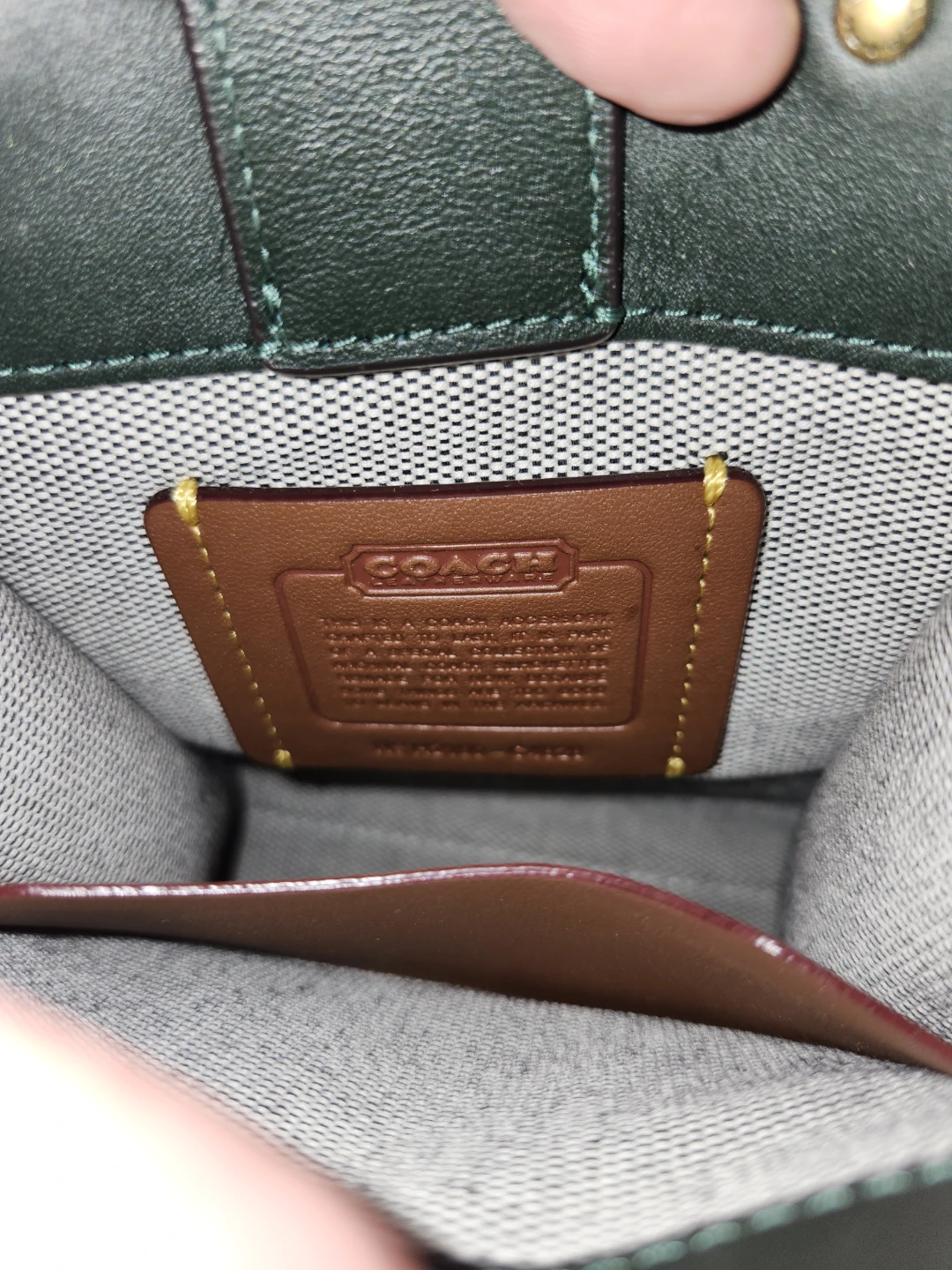Coach Leather Mini Cashin tote - Sage Green - photo 4