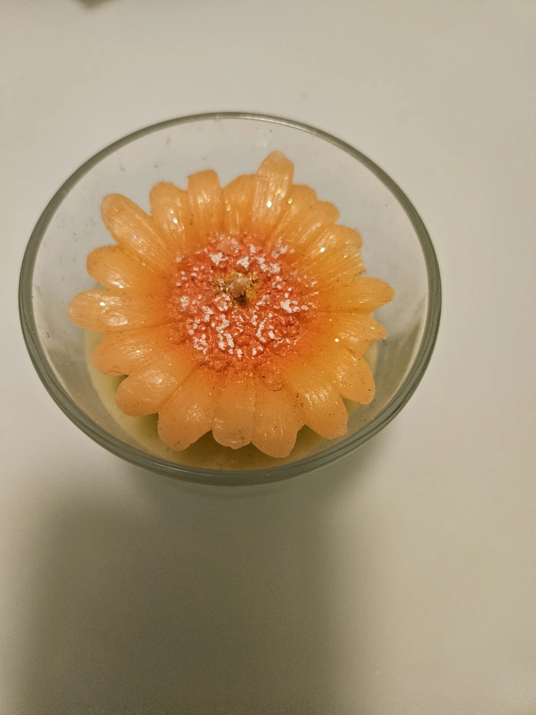 Flower Candle in Glass Holder- MOVING SALE
