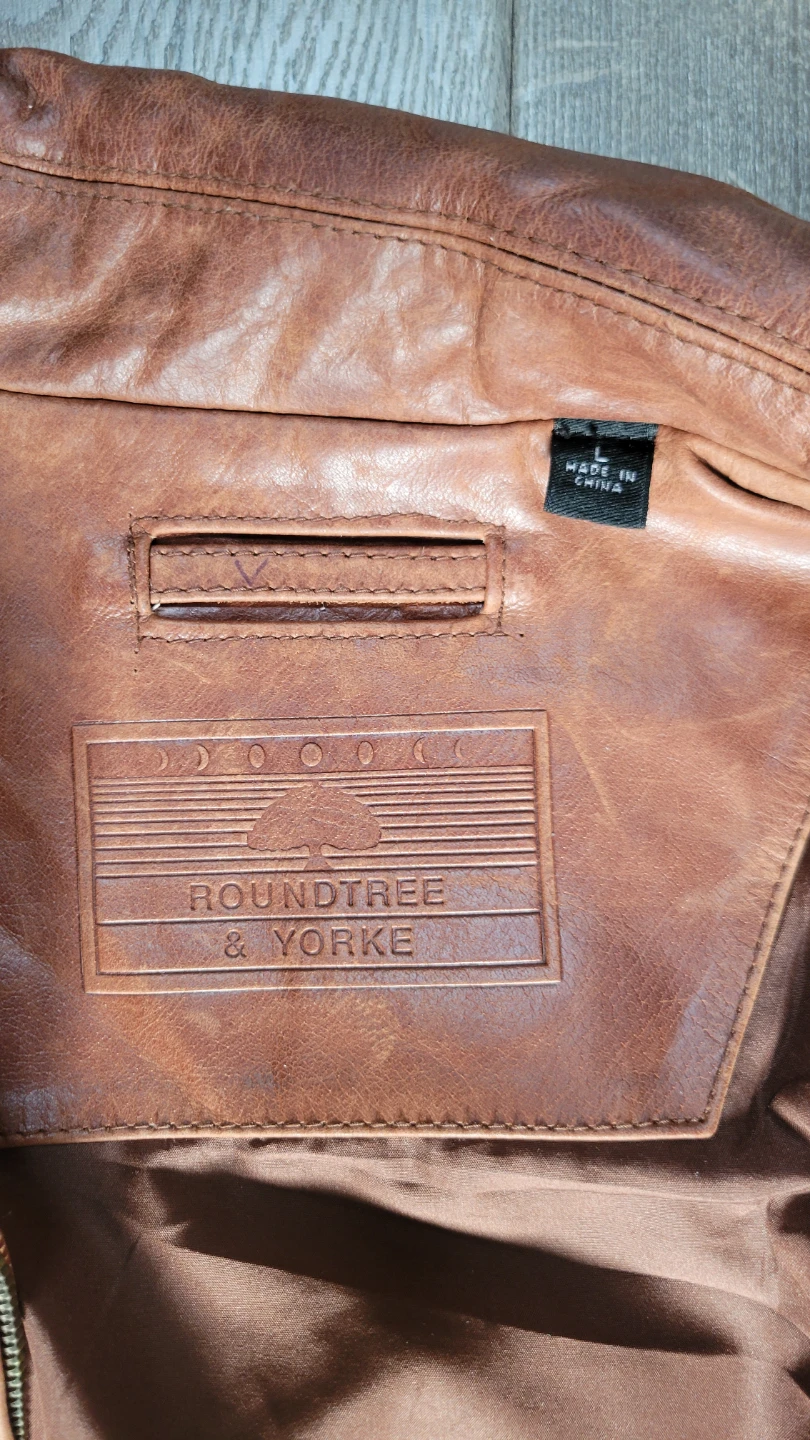 Roundtree & Yorke Leather Jacket - Size L - photo 2