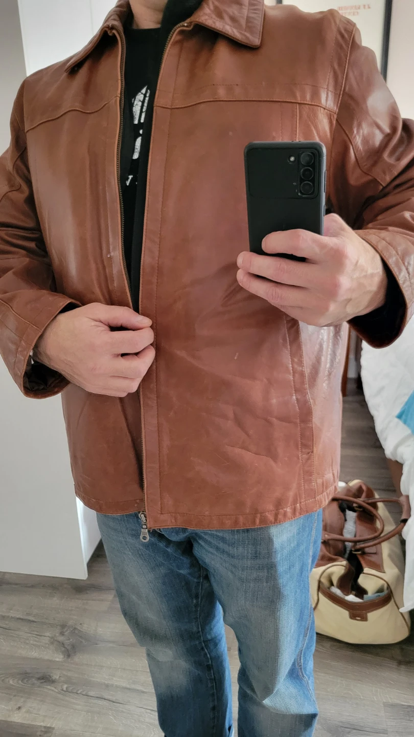 Roundtree & Yorke Leather Jacket - Size L - photo 5