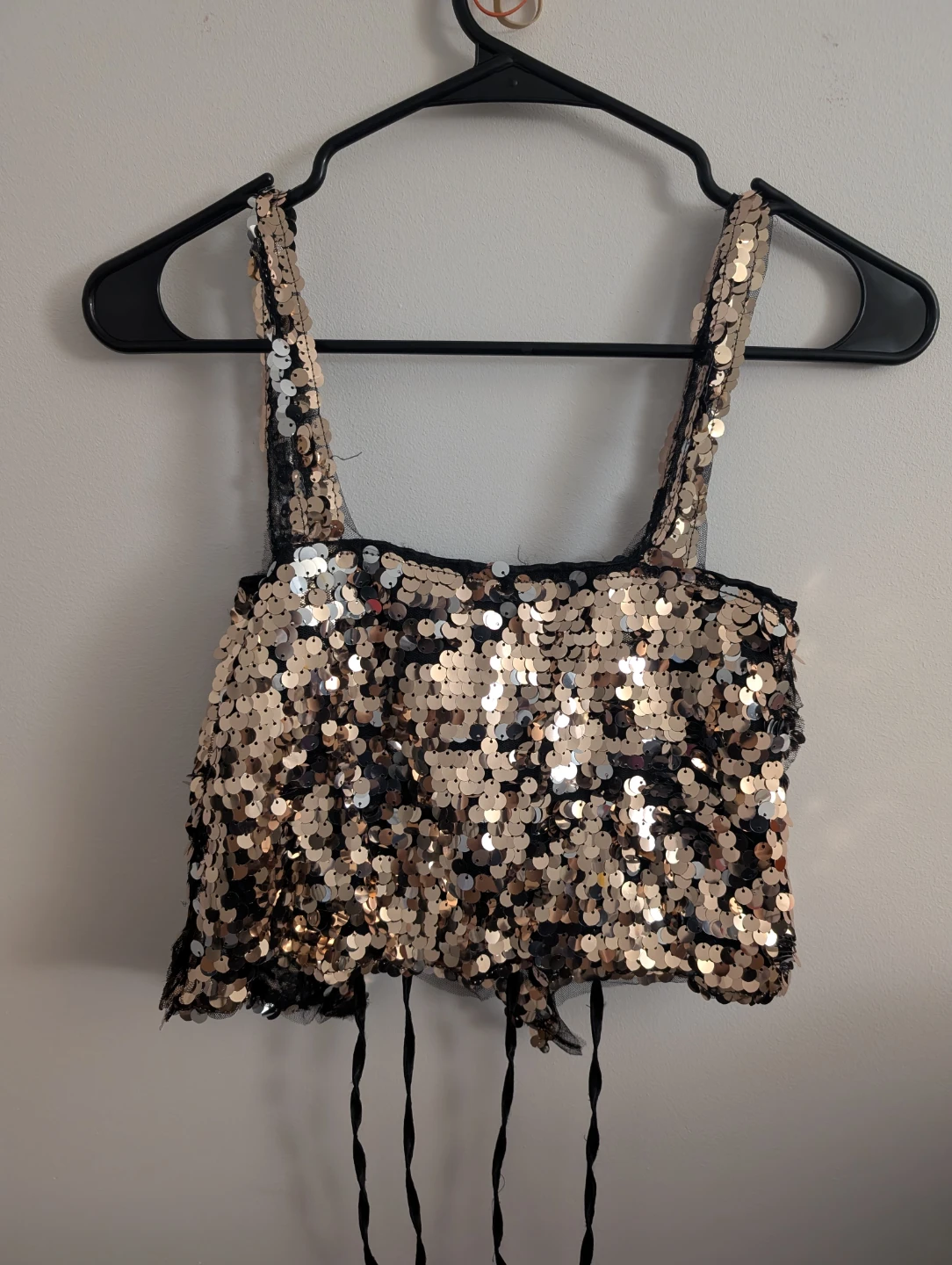 Sequin Cami Top Sexy Top Cropped Tank Party Wear Nightclub Wear