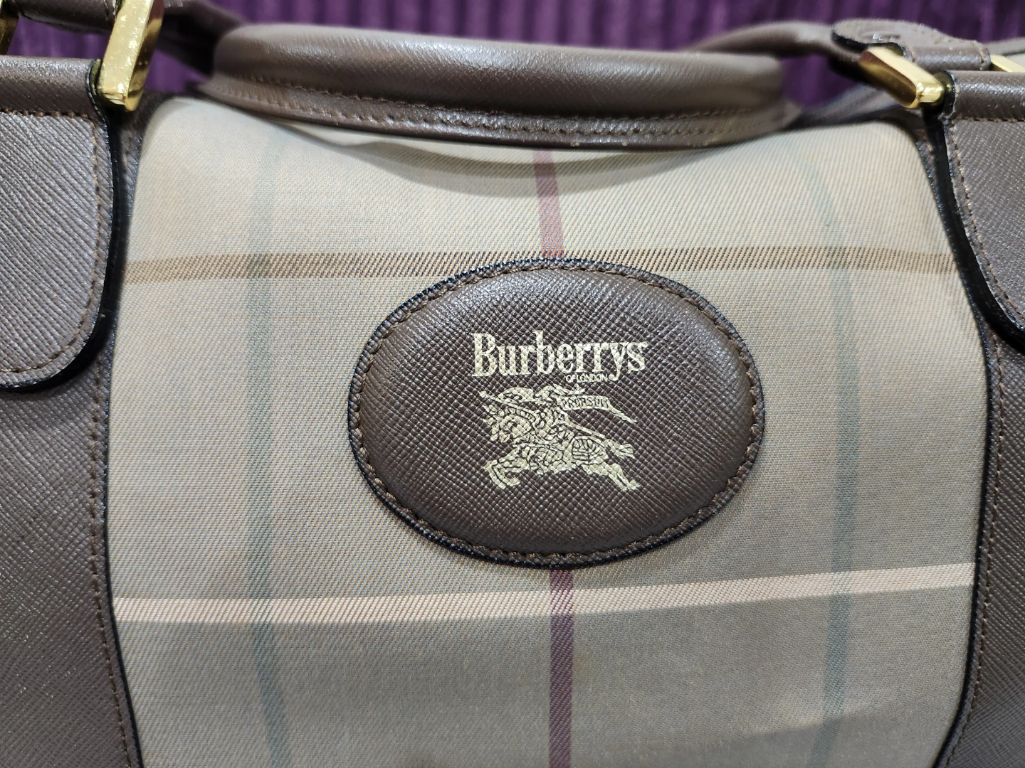 Burberry's Canvass Weekender Bag - photo 2