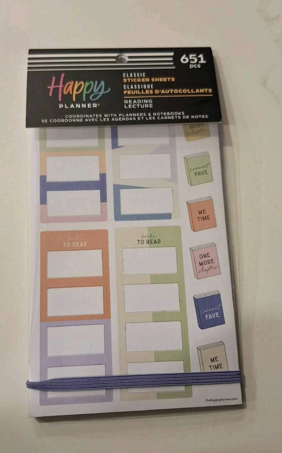 Happy Planner Classic Sticker Sheets - Reading Lecture