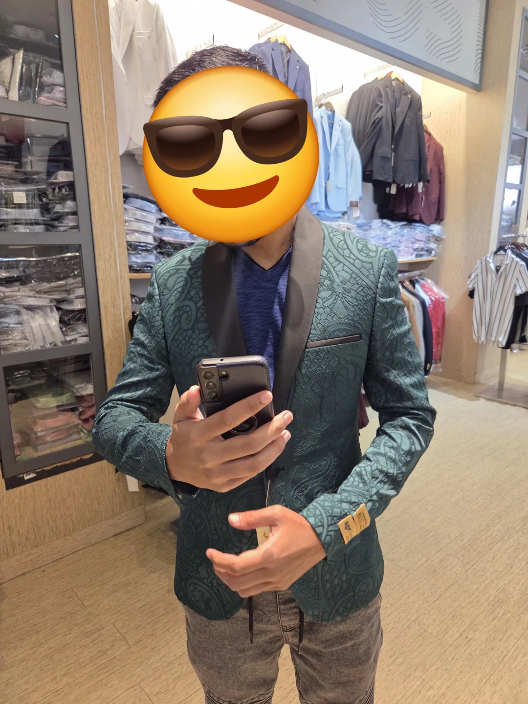 Green luxury Patterned Blazer - photo 3