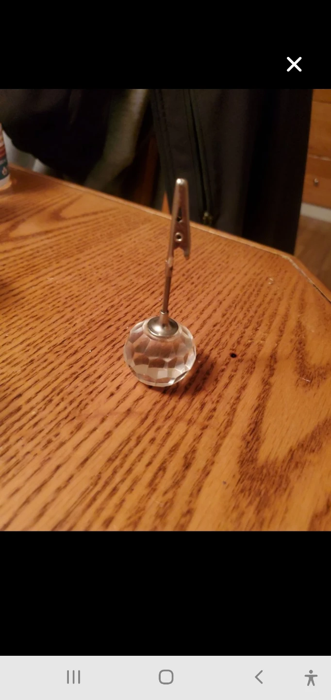 Crystal Place Card Holder