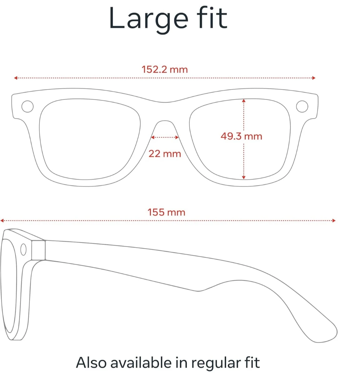 Ray-Ban Meta Wayfarer Smart Glasses - Large Fit - photo 4