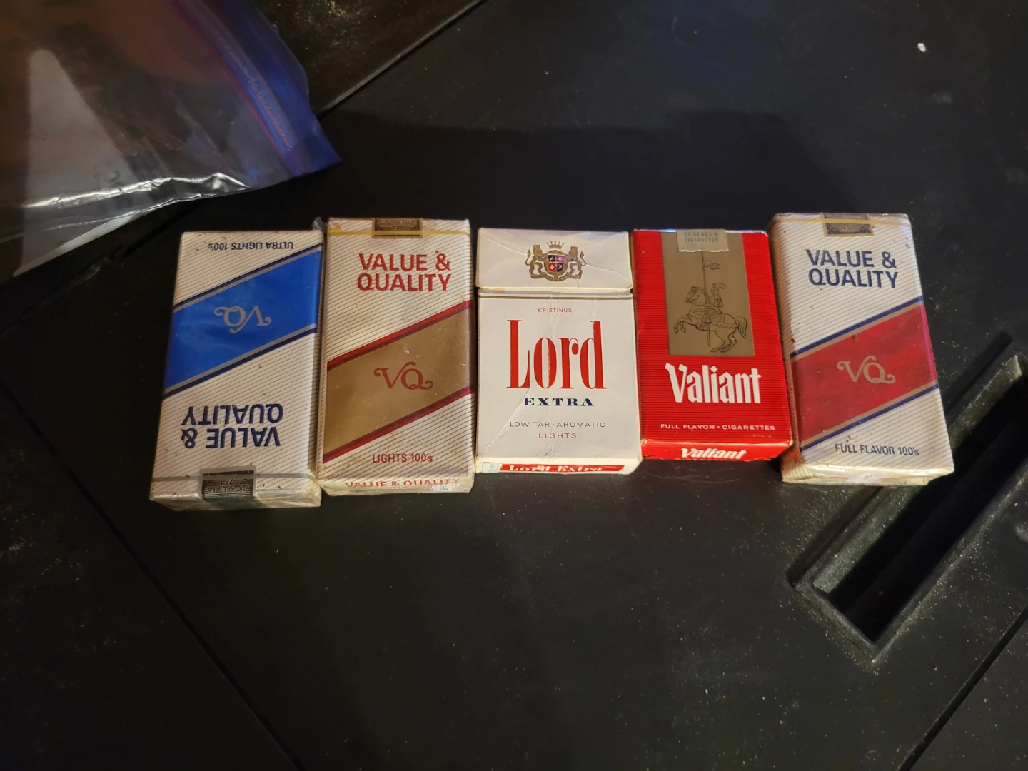 Assorted Vintage Empty Cigarette Packs Lord, Valiant
