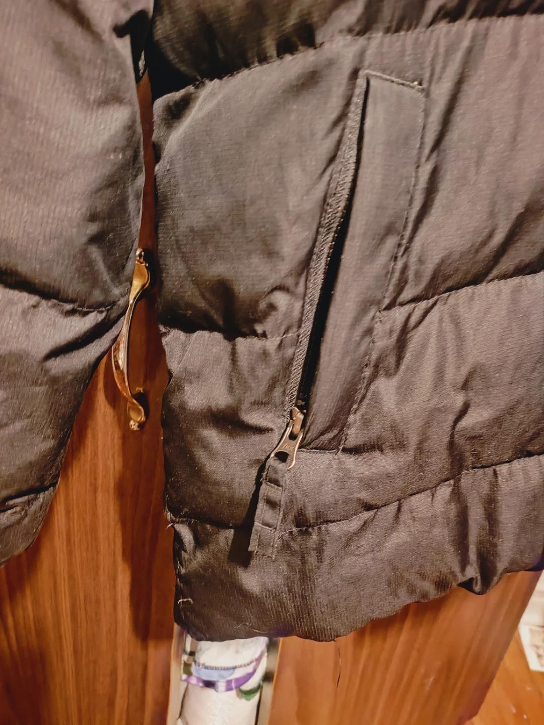 🧡Lands' End Black Puffer winter coat- Size L 10/12 - photo 5