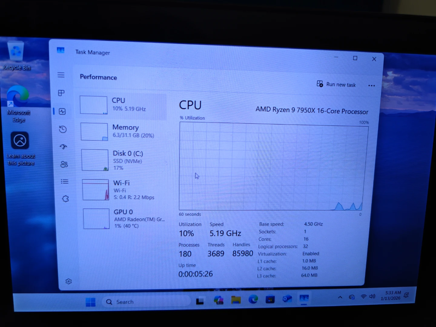 Gaming PC Computer with Ryzen 9 7950x and 32GB DDR5 6000MHZ CL30 - photo 4