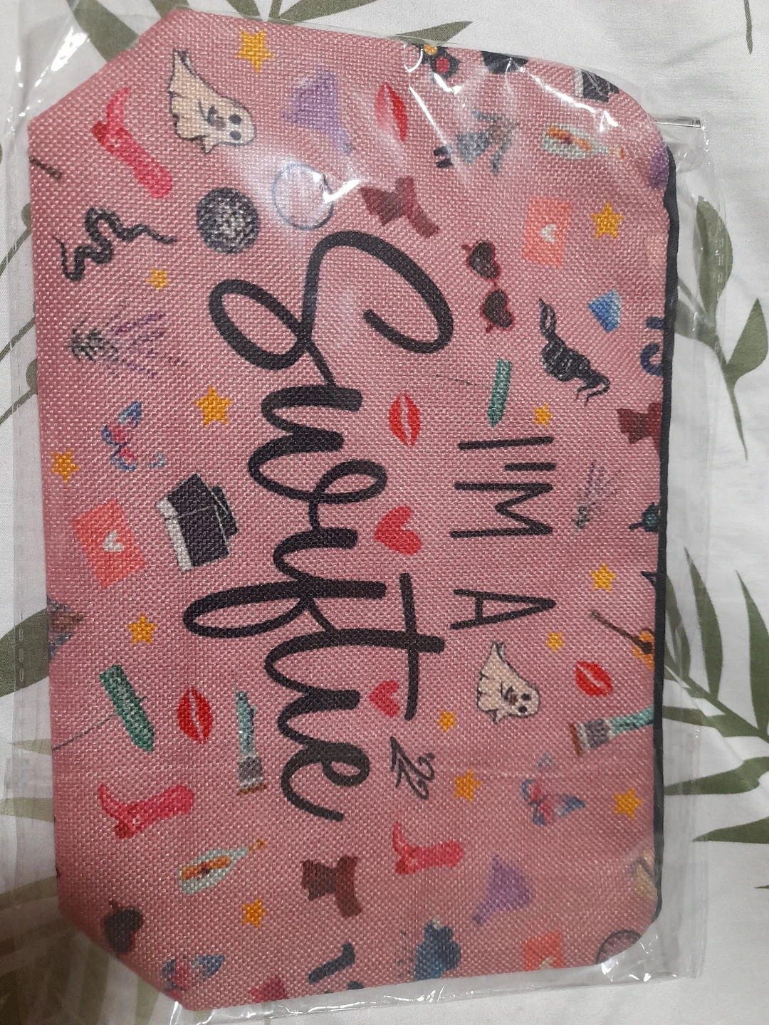 I'm A Cutie Pink makeup bag
