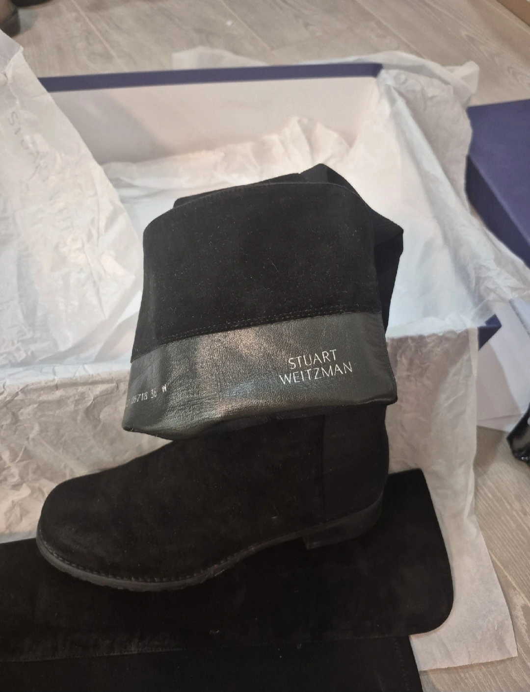 Stuart Weitzman Black Suede Boots - photo 2