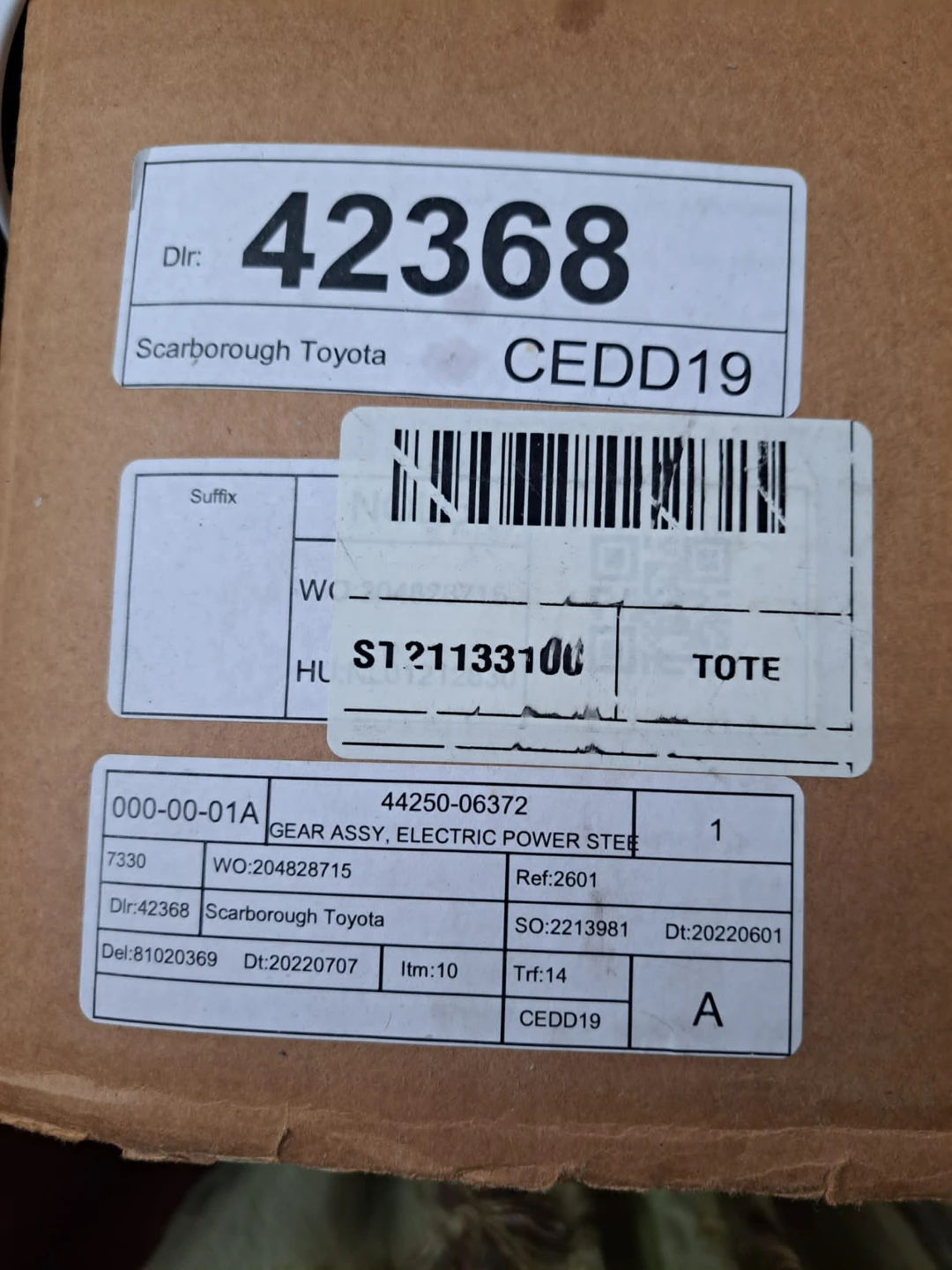 Rack and pinion - Toyota/Lexus Gear 44250-06372 - Genuine Parts - photo 2