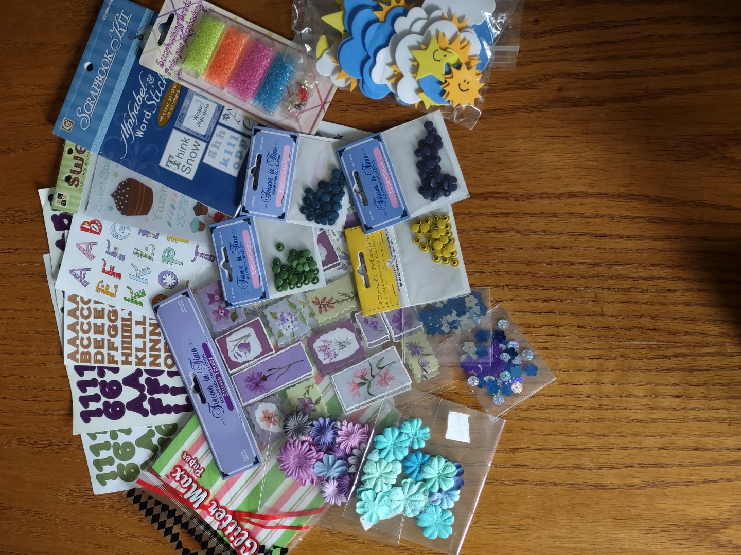 FREE: Scrapbooking Bundle: Stickers, Beads, and Embellishments