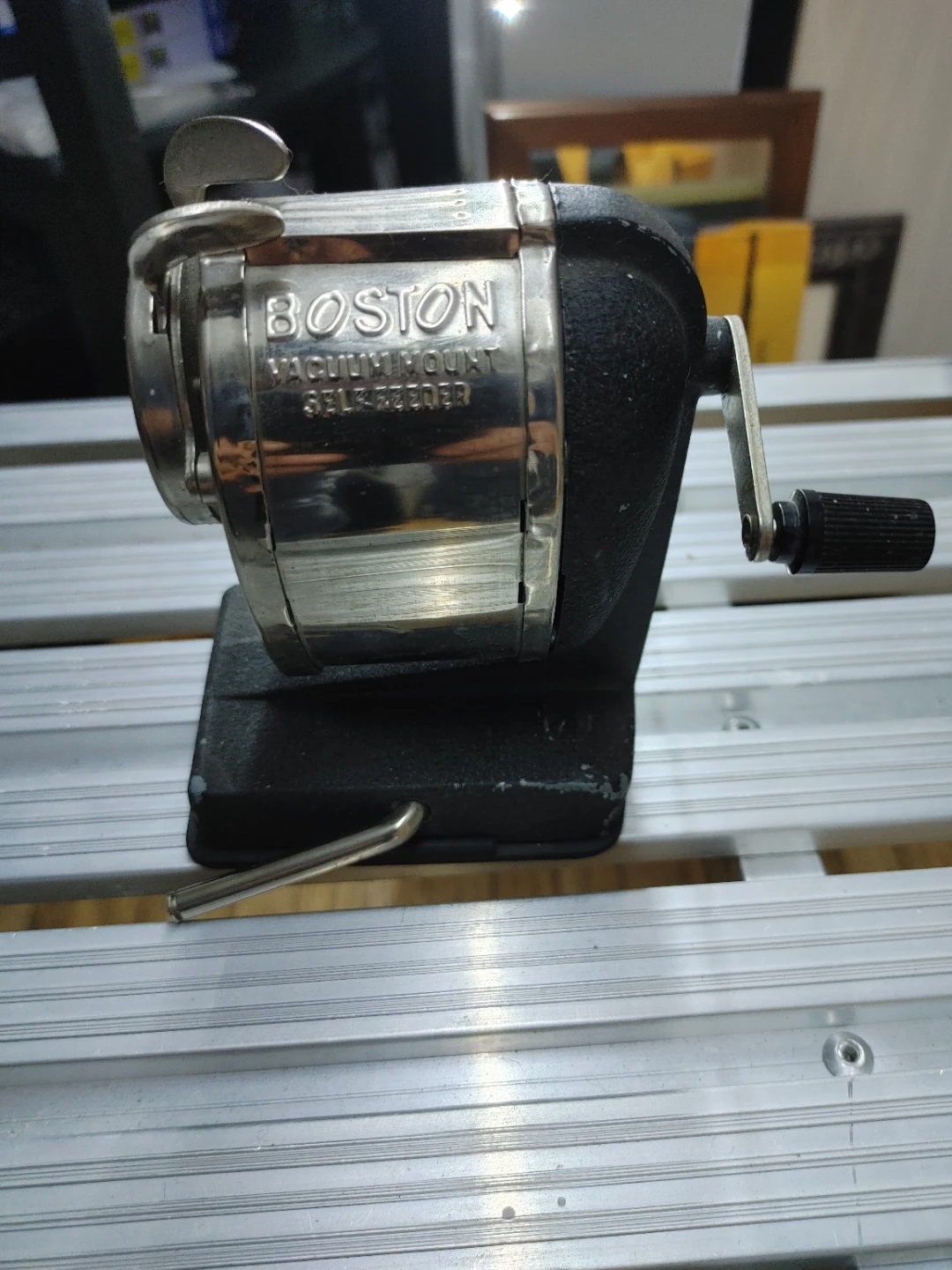 Vintage Boston Vacuum Mount Self-Feeder Pencil Sharpener