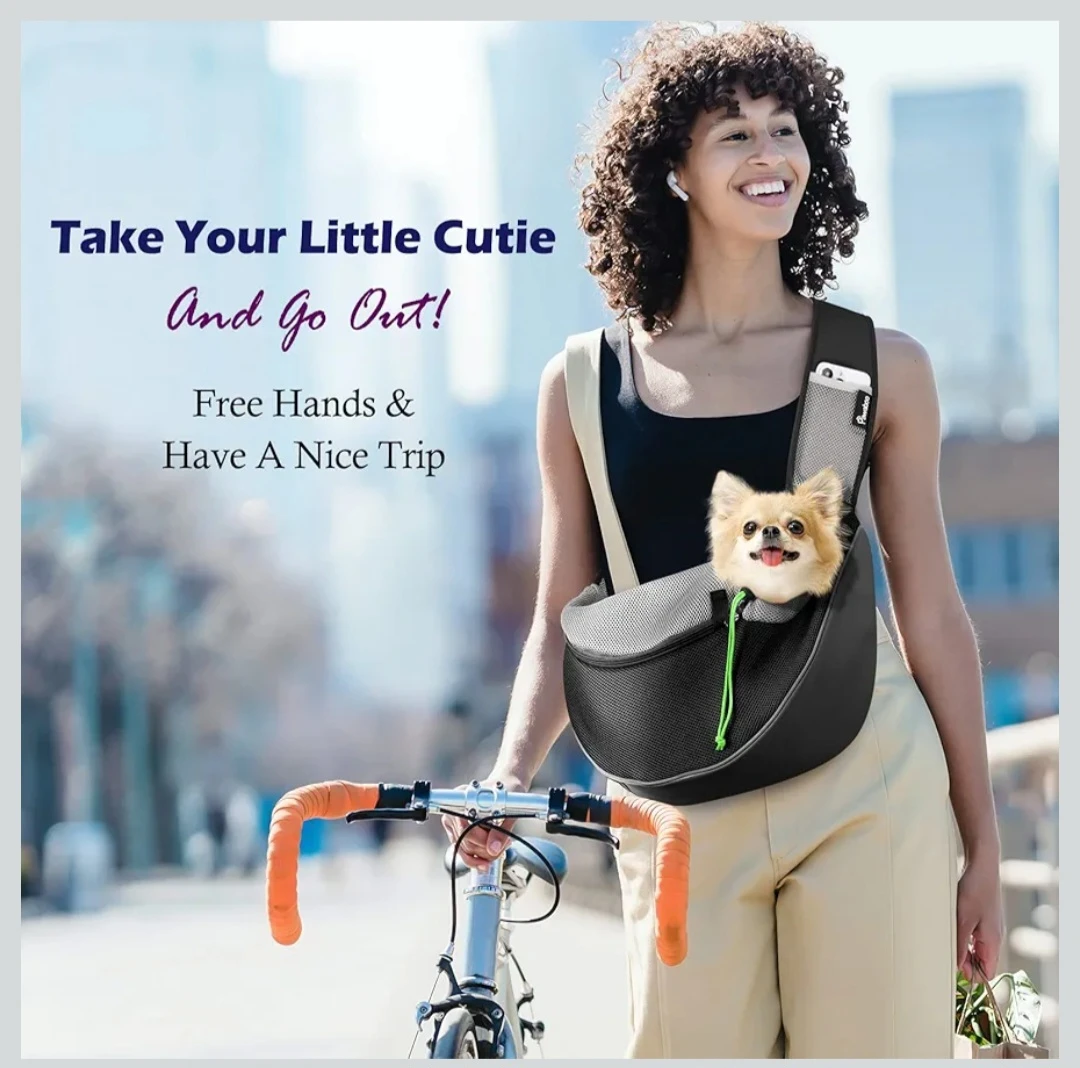 Dog Shoulder Bag, Portable Pet Bag with Adjustable Strap...
