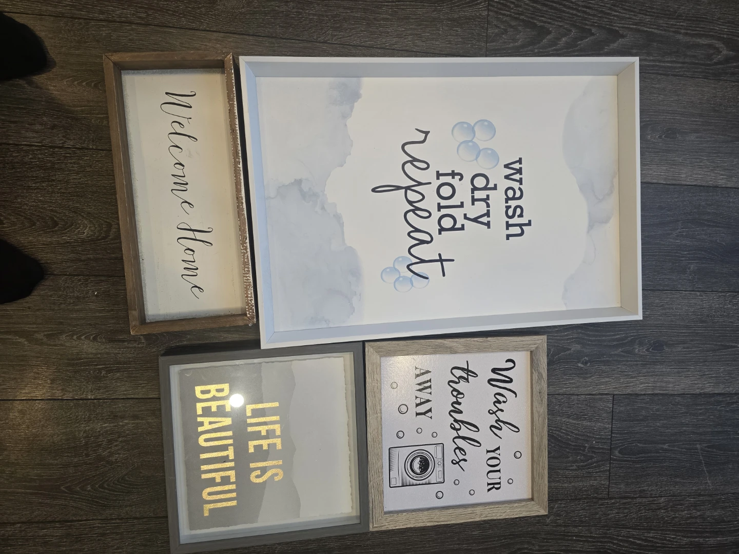 Set of 4 Decorative Wall Signs