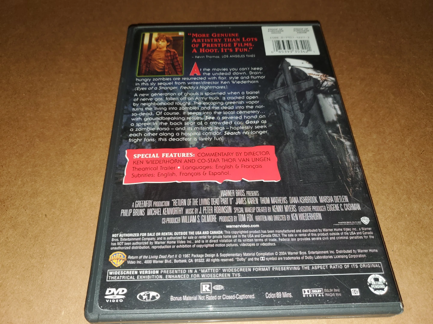 Return of the Living Dead Part II DVD - photo 2