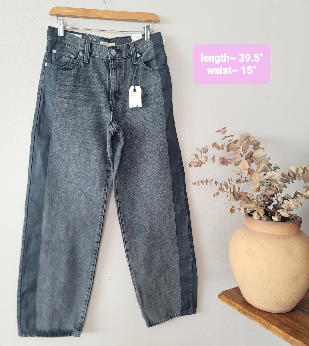 Levi's Premium Baggy Dad Color Block Jeans 90s NWT Sz 26