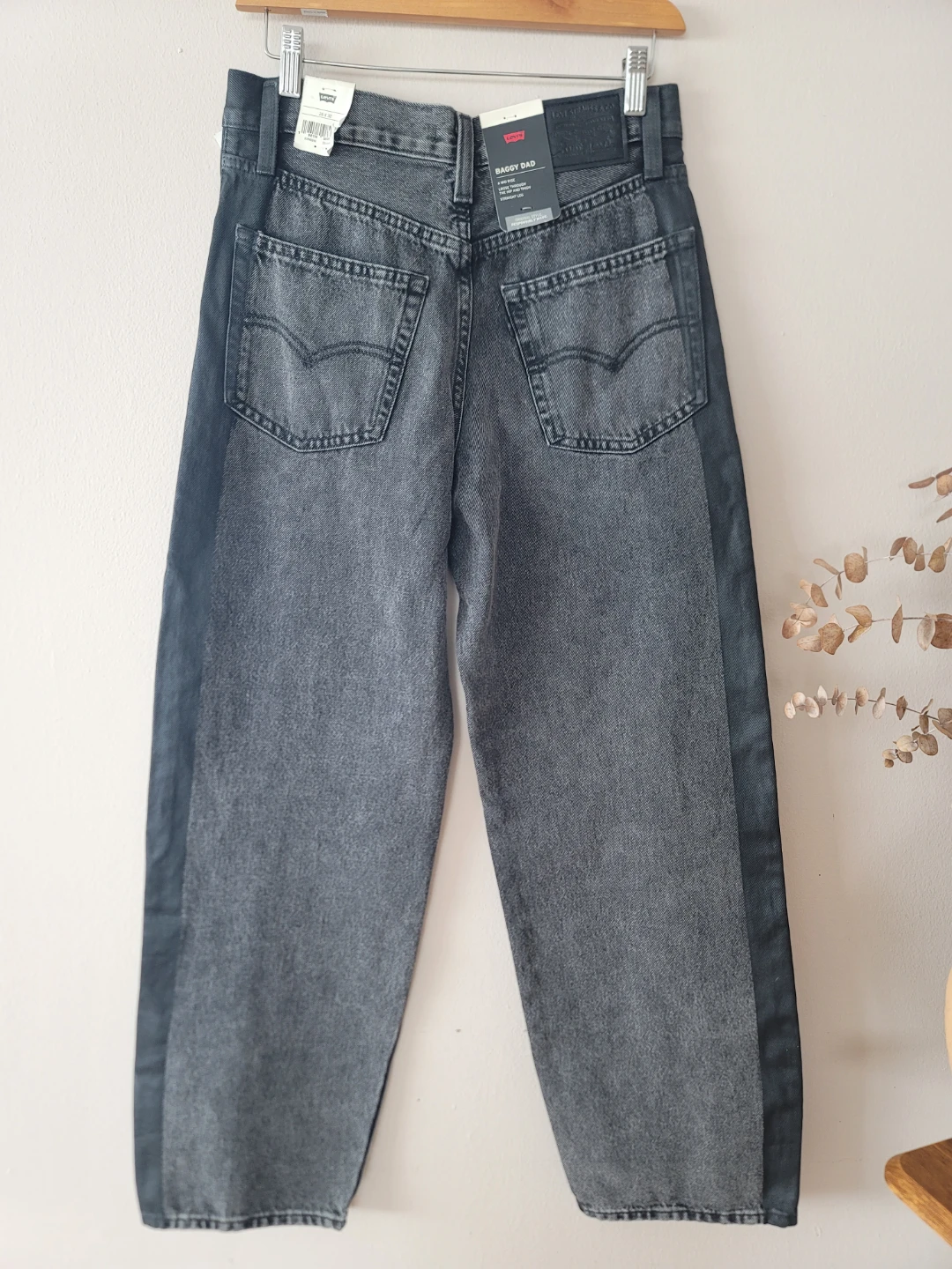 Levi's Premium Baggy Dad Color Block Jeans 90s NWT Sz 26 - photo 4