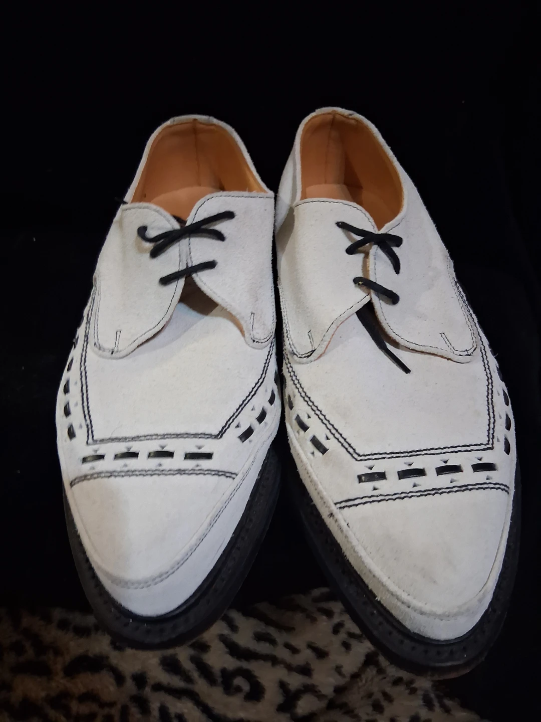 George Cox White Suede Gibson Shoes
