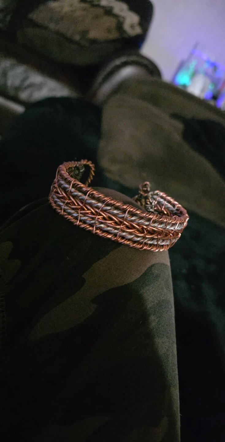 Handmade Copper & Silver Bracelet