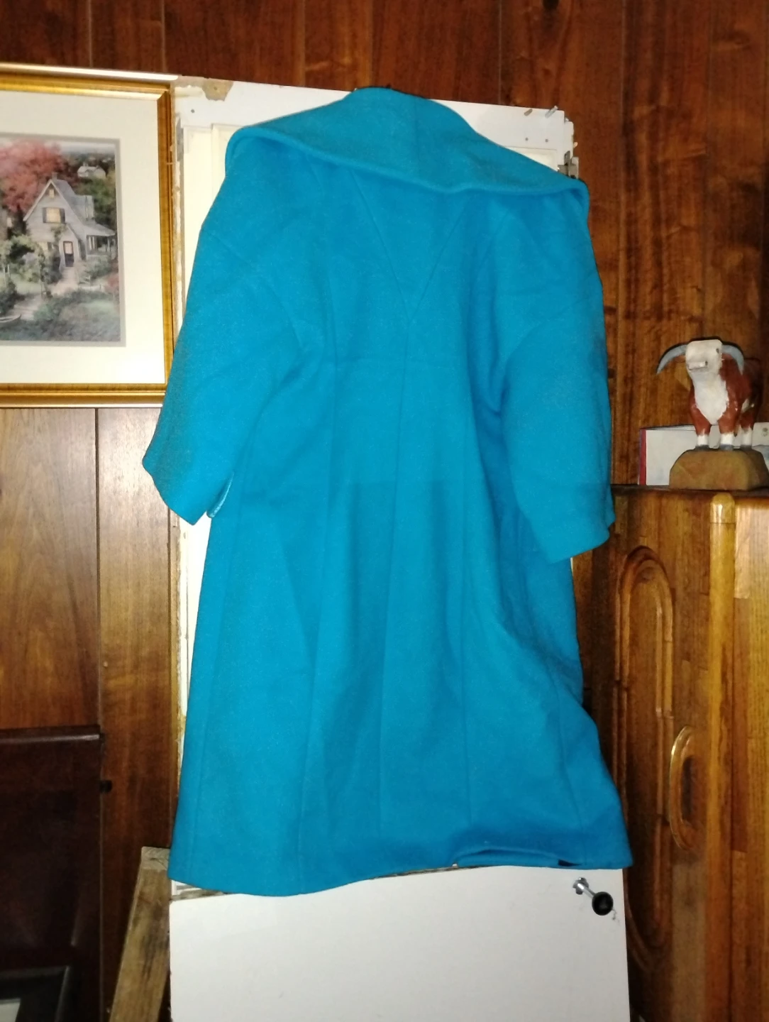 Versace Collection Teal Wool Blend Coat Size 42 - photo 5