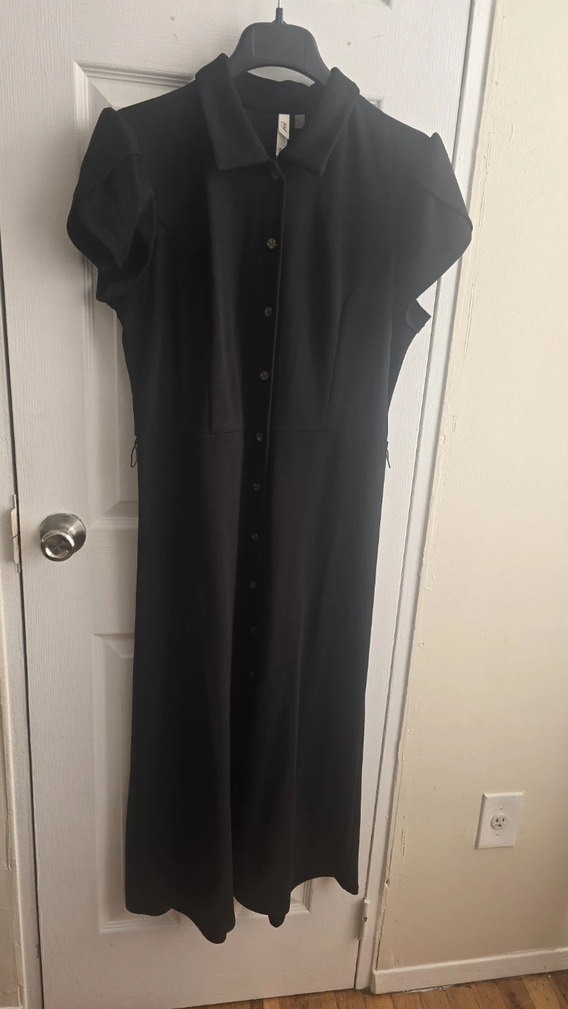 Black Button-Down Dress