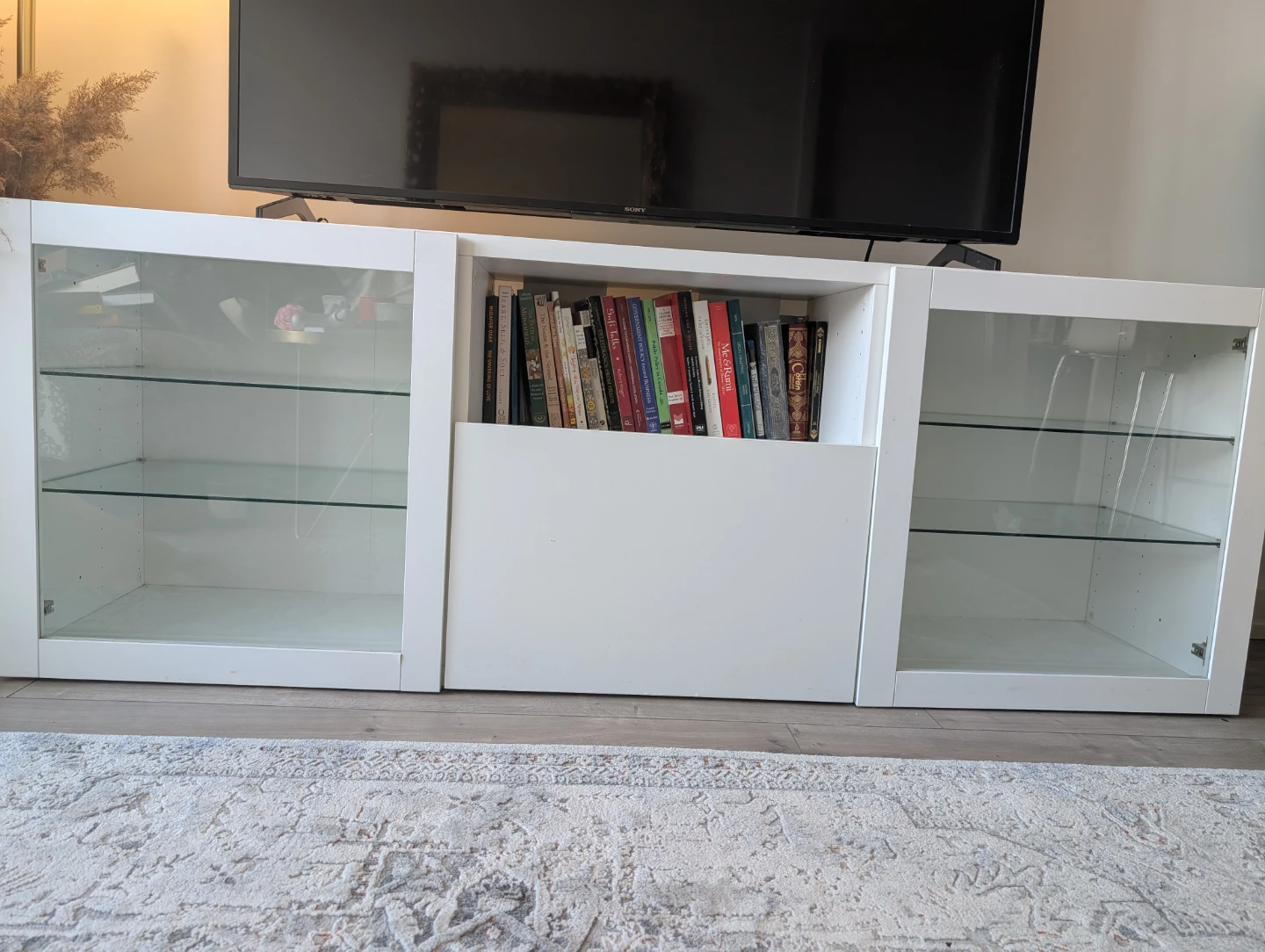 Entertainment Unit with Storage, White - photo 2