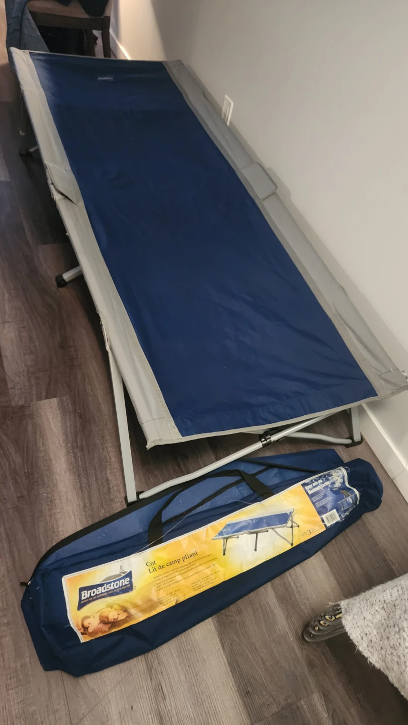 Broadstone Easy Assembly Camping Cot - Blue