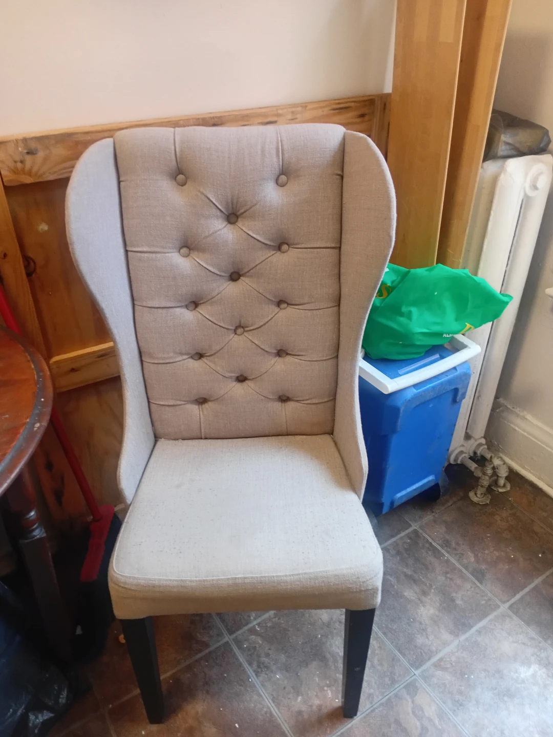 Wingback Dining Chair - Beige