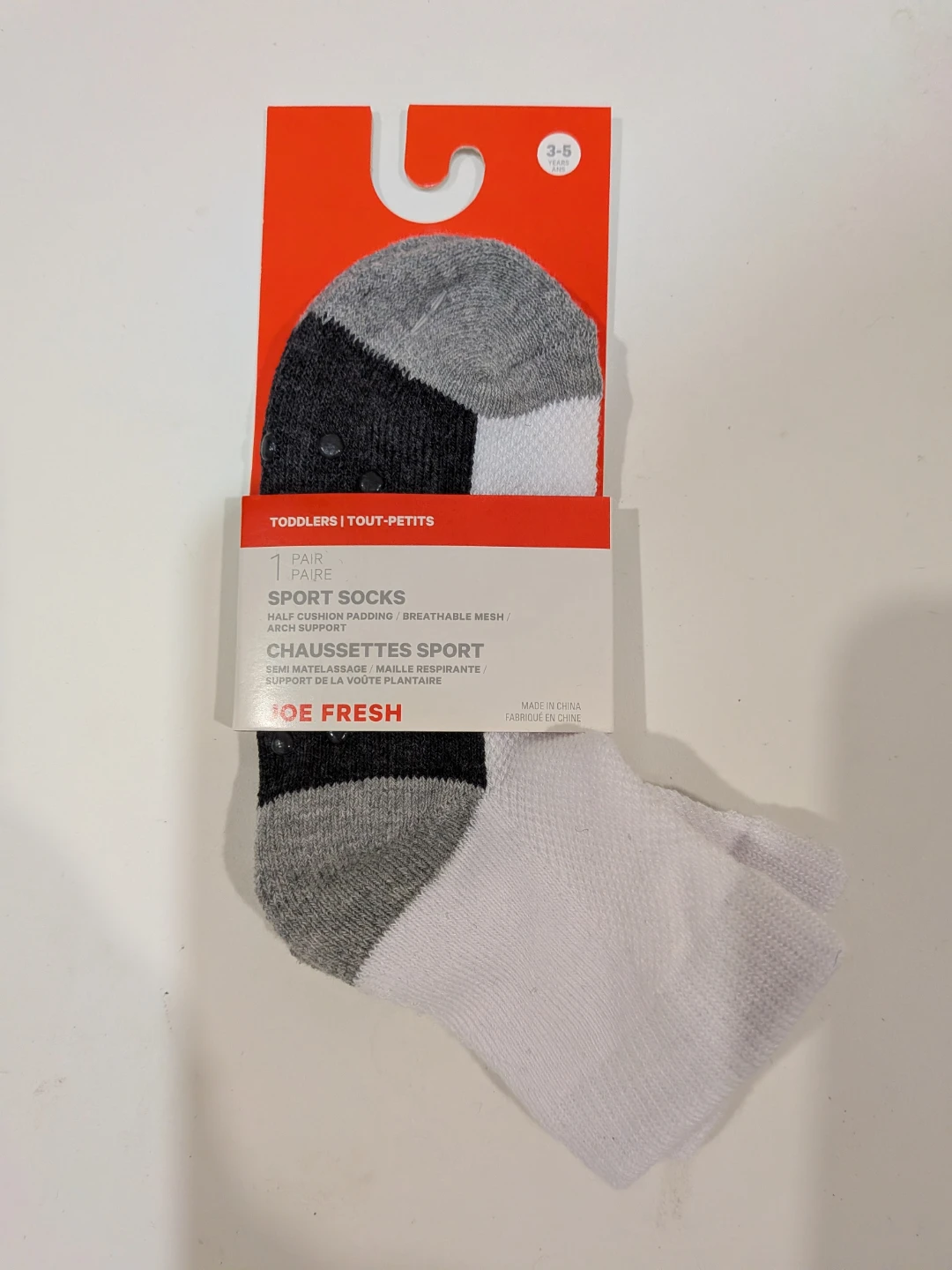 Joe Fresh Toddler Sport Socks, Size 3-5