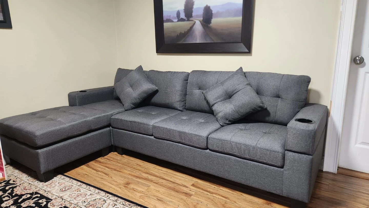Brand new sealed boxes ,Grey Sectional Sofa with Chaise Lounge 🥕 - photo 3