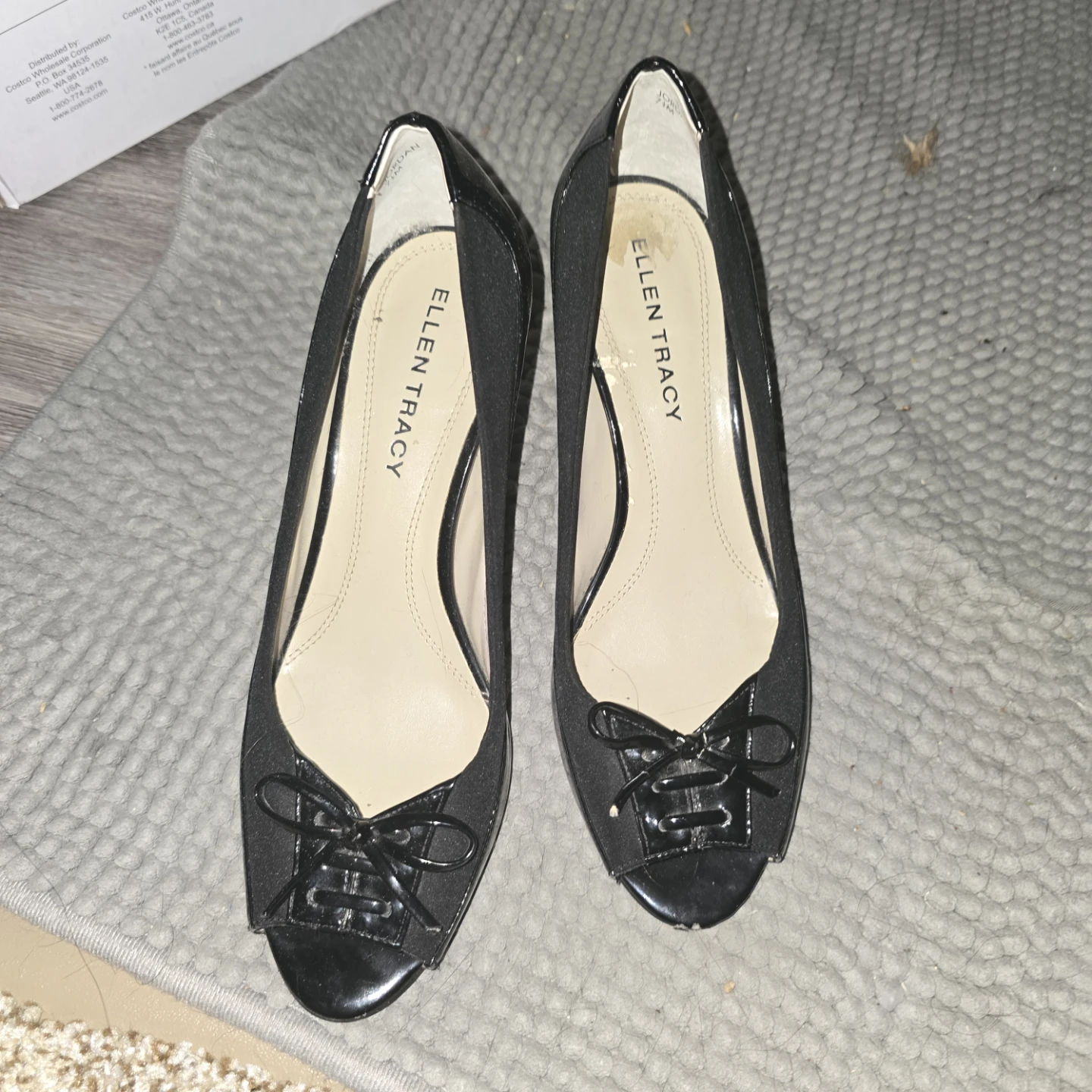 Ellen Tracy Black Heels, Size 7M
