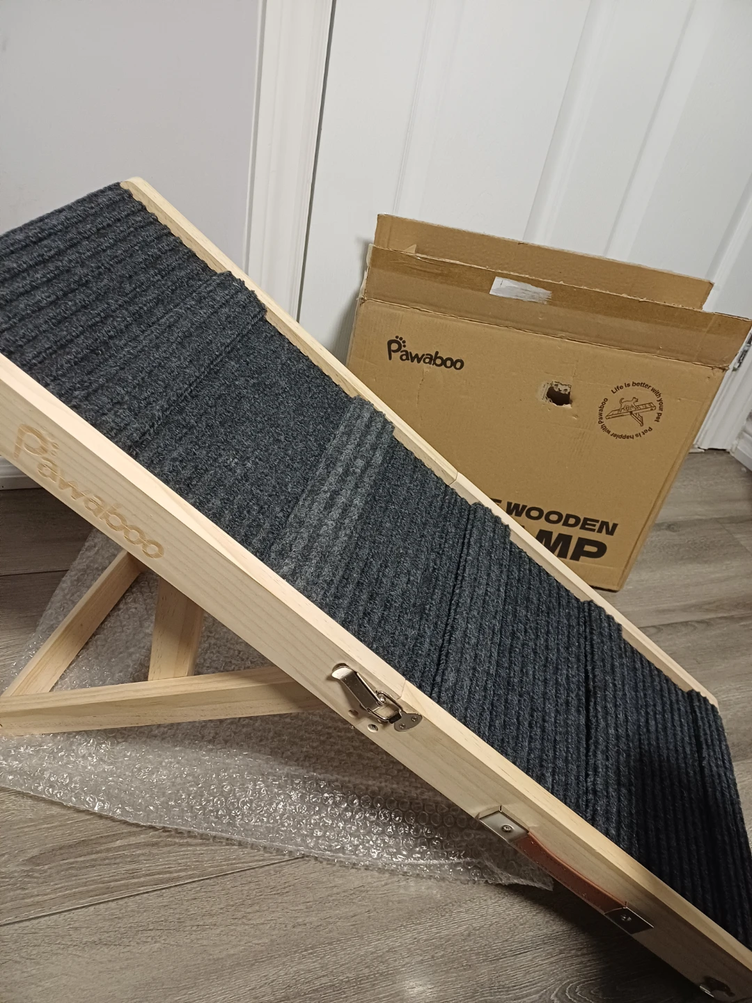 Pawaboo Foldable Wooden Pet Ramp - Adjustable Height - photo 2