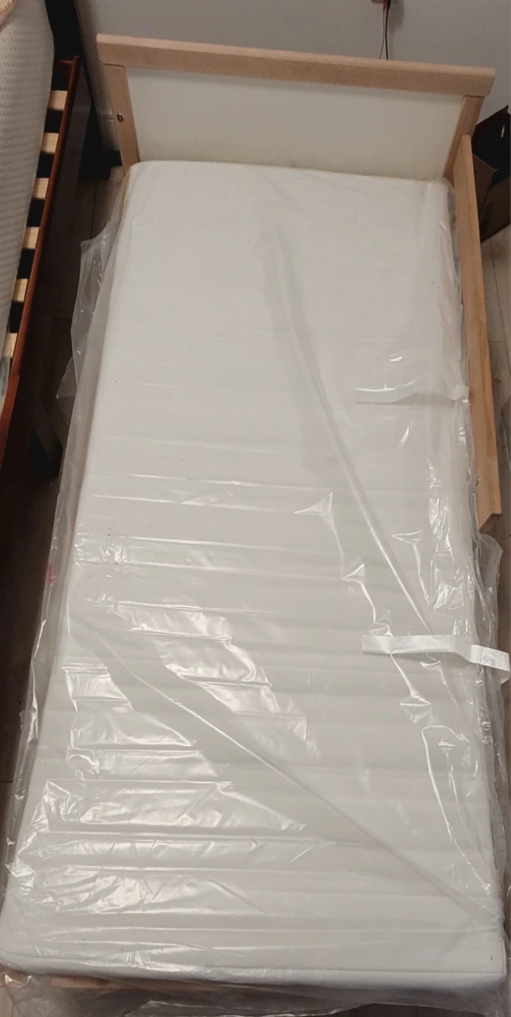 IKEA Wooden Toddler Bed Frame with Mattress - photo 4