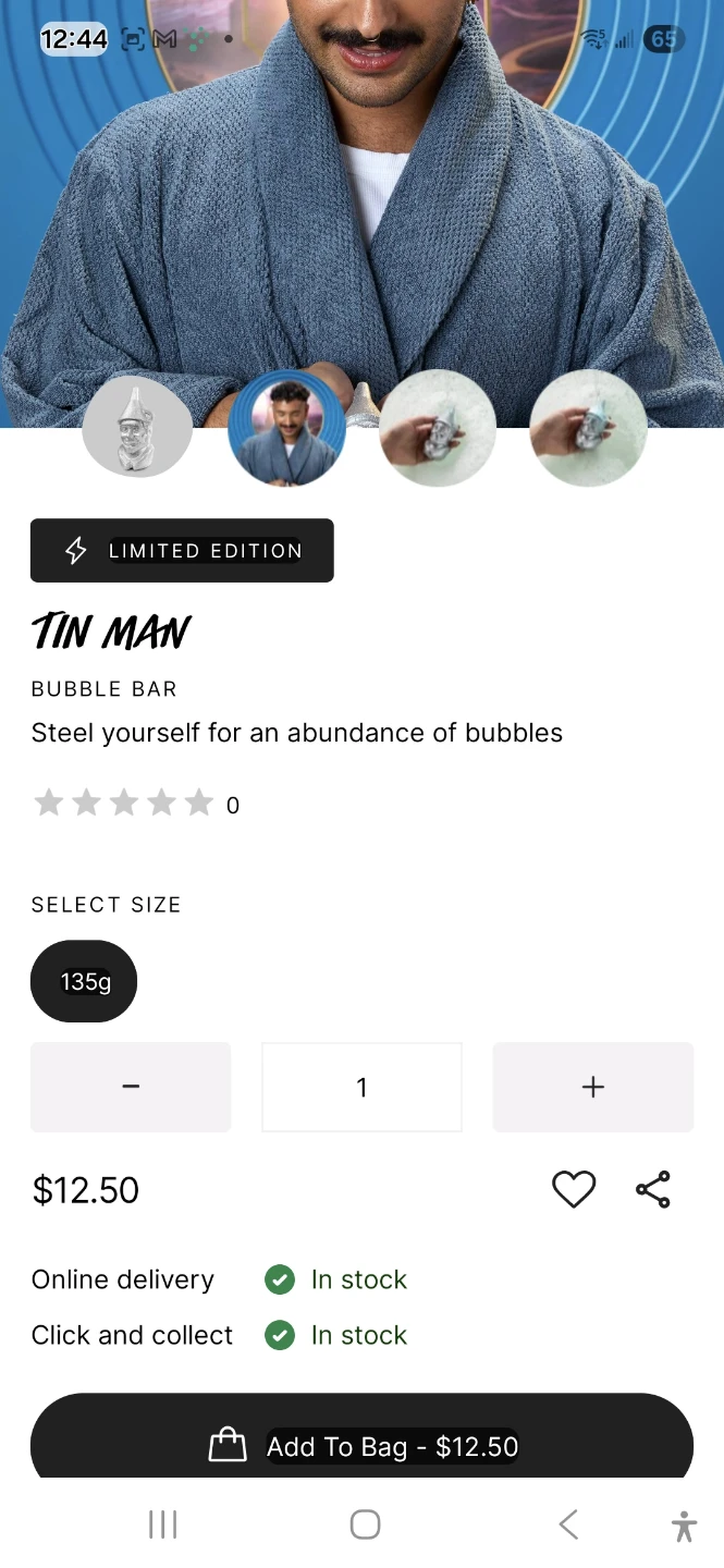 Lush Tin Man Bubble Bar (135g)