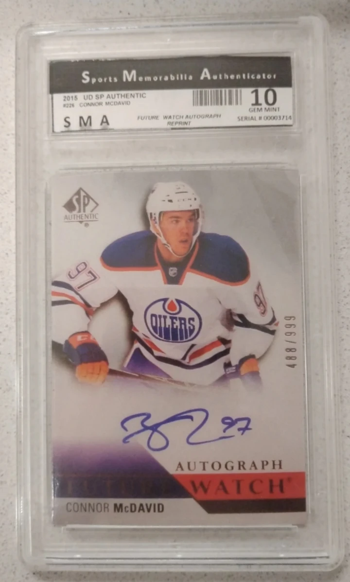 Connor McDavid Autograph Future Watch Reprint Card 🥕