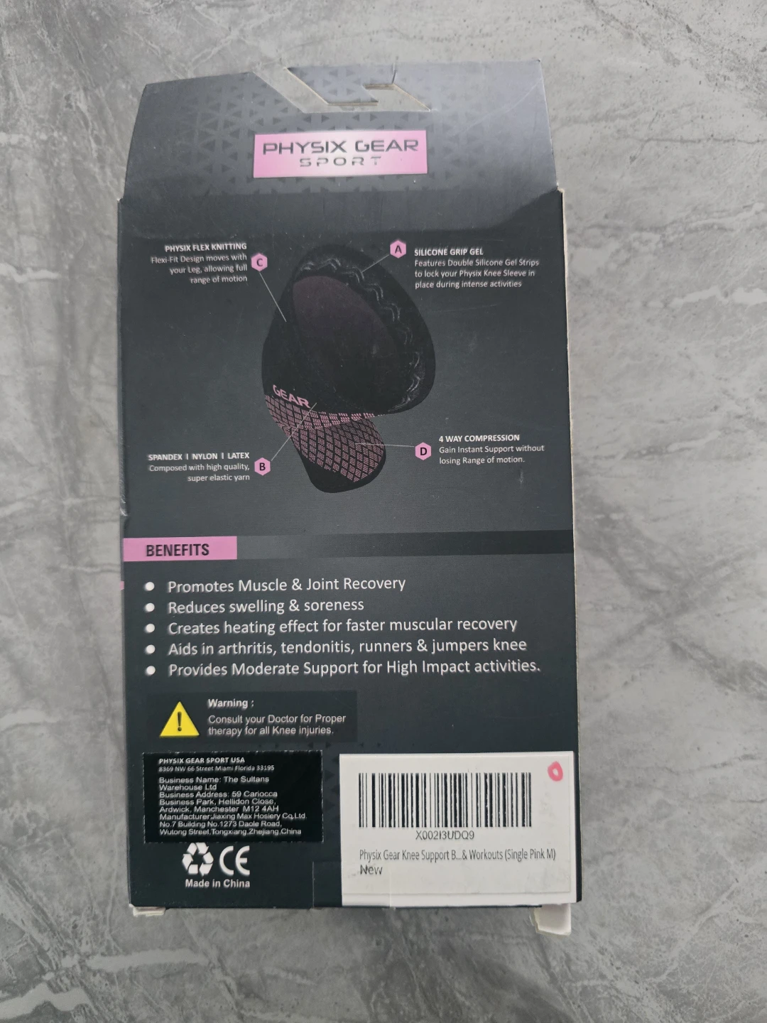 New Physix Gear Sport Knee Compression Sleeve, Size M - photo 4