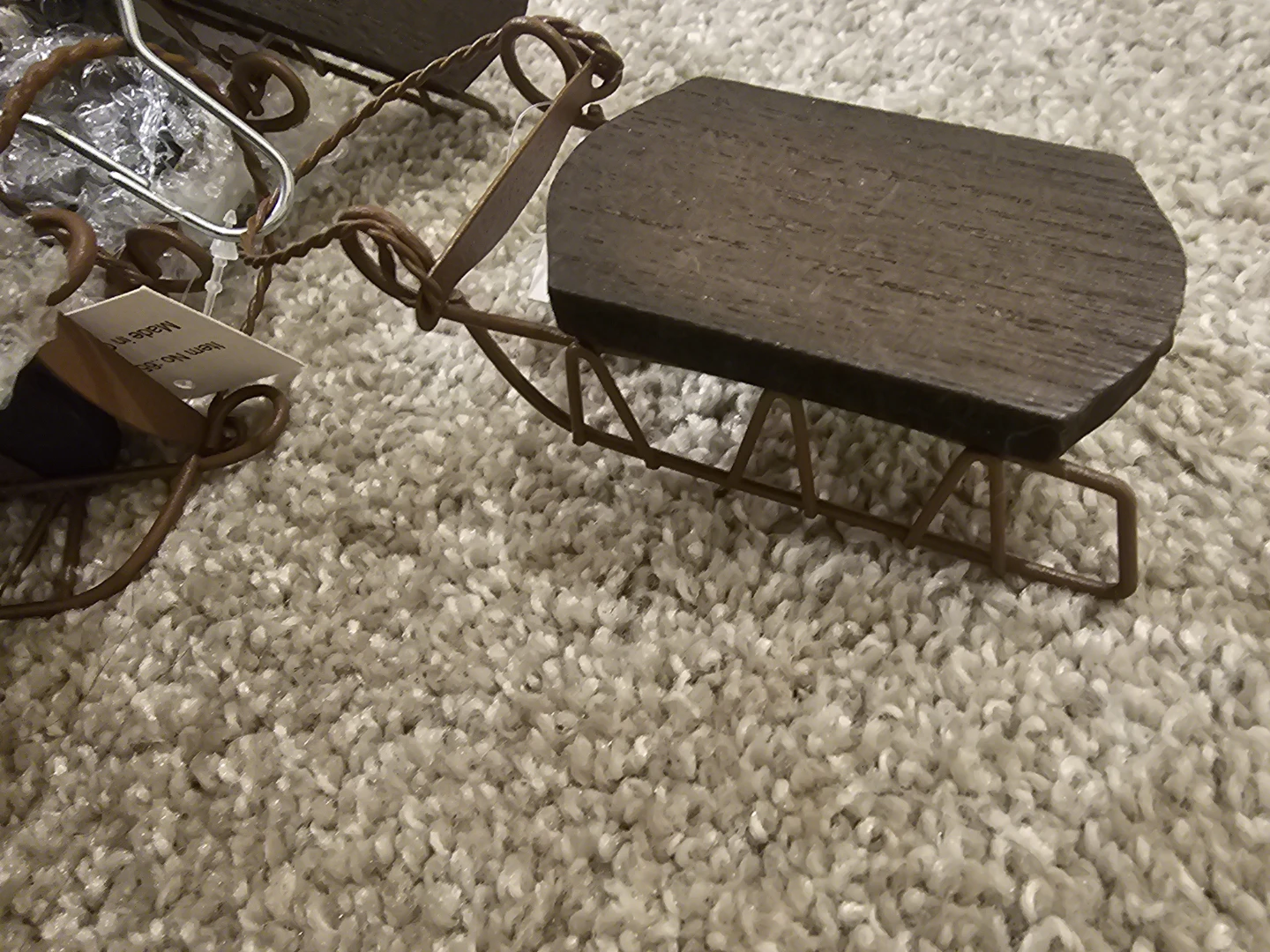 Christmas ornaments wood sled - photo 2
