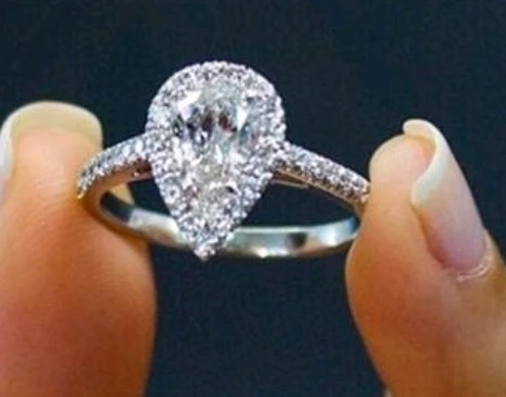 Water drop Cut Ring - photo 2