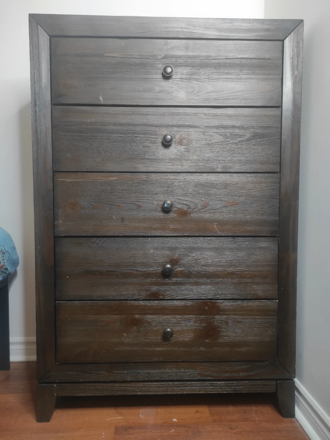 Dark Wood 5-Drawer Dresser - photo 5