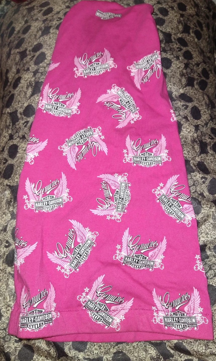 Harley Davidson Hot Pink Ponytail Cover/ bandana