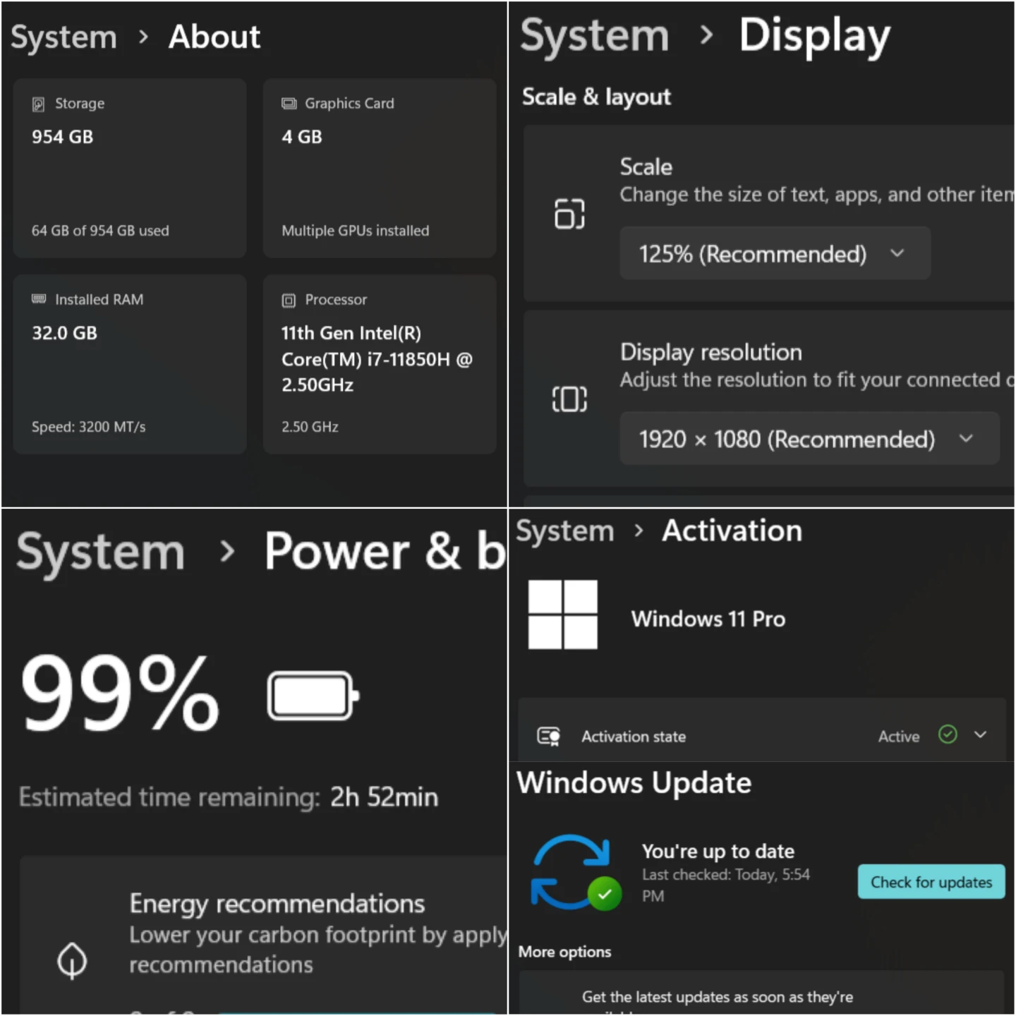 2022 i7 11th 32GB 1TB NVIDIA T1200 W11Pro Dell Precision 7560 - photo 4
