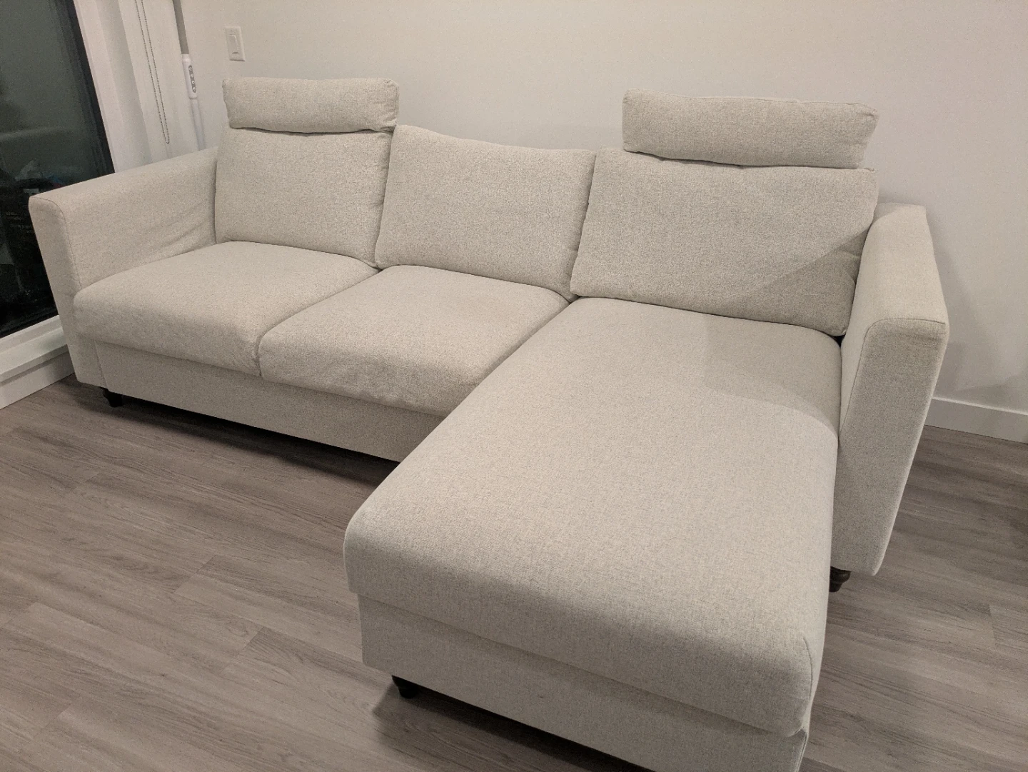 IKEA Finala Sectional Sofa with Chaise - Beige