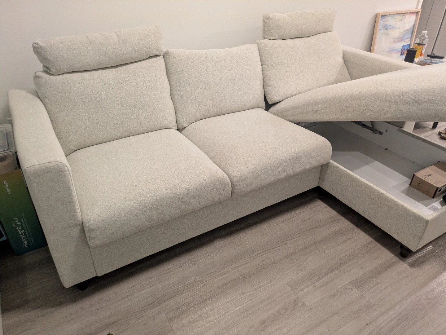 IKEA Finala Sectional Sofa with Chaise - Beige - photo 5